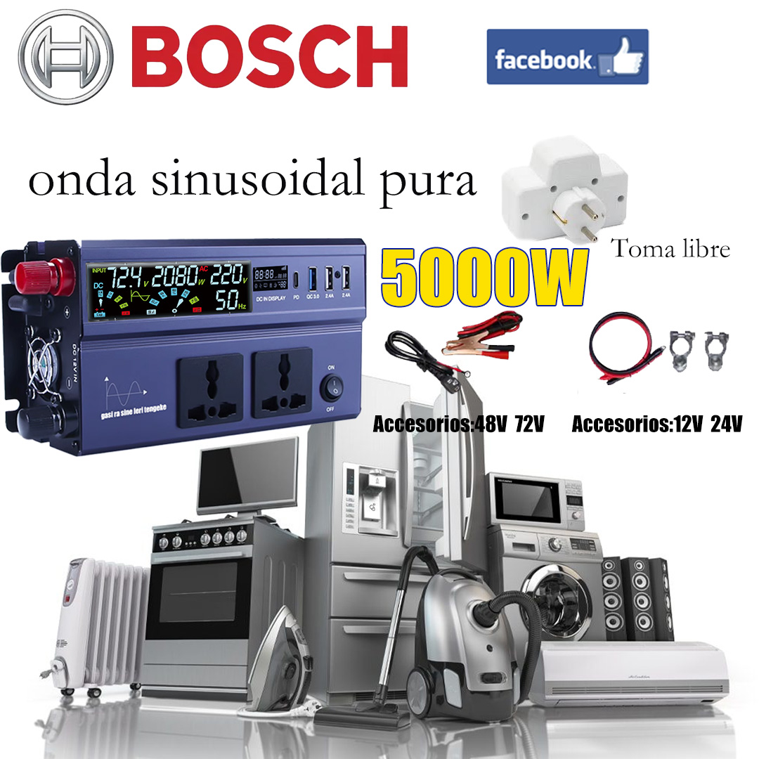 Inversor de onda sinusoidal pura de 5000 W*1 accesorios*2